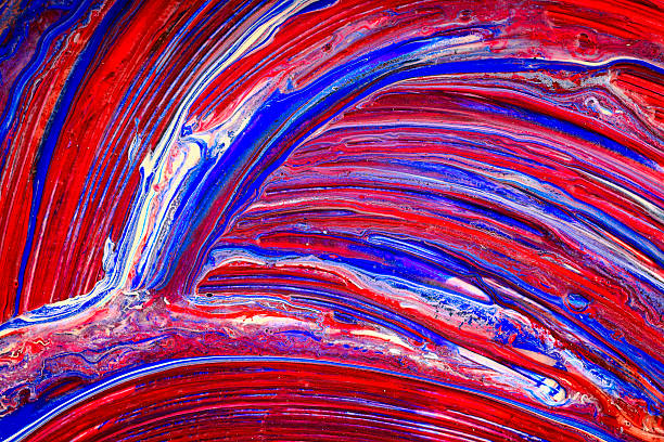 Red White Blue Paint Mixed Swirl Vibrant Colour. Canon 5dMkii Lens MP-E65mm f/2.8 1-5x Macro Photo ISO 100