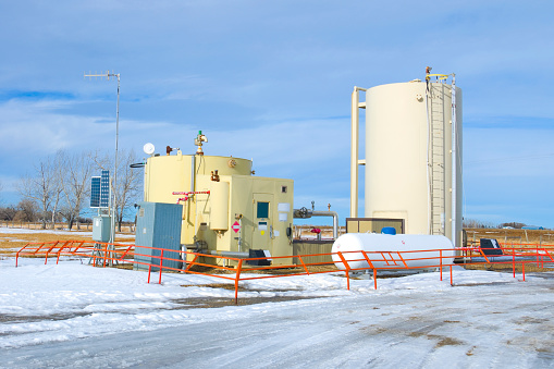 Oil separator on the prairie of Alberta