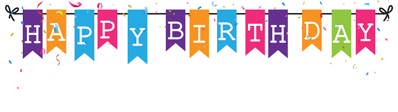 Vector Illustration of Bunting flags banner with happy birthday letter
