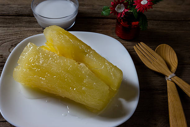 istock cassava or tapiopca in syrup, Thai Dessert 518244932