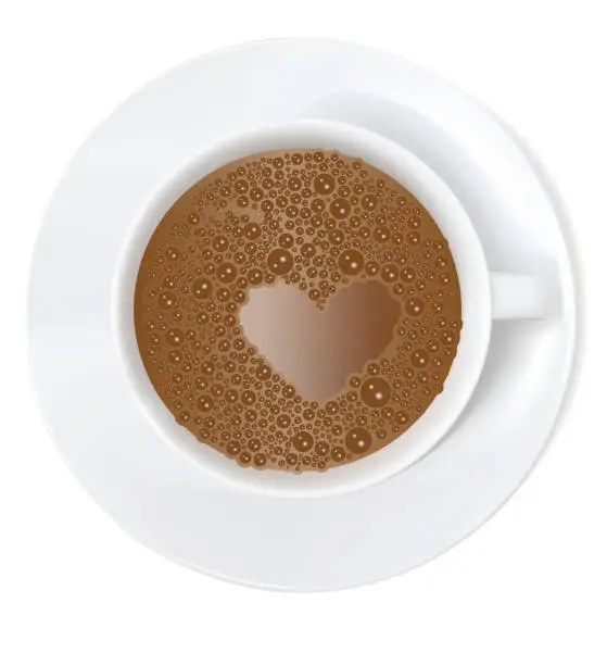 Vector illustration of I Heart Coffee