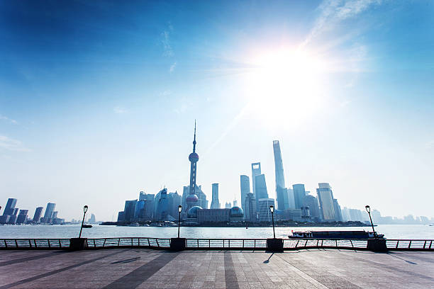 istock Shanghai skyline with modern urban skyscrapers 518246474