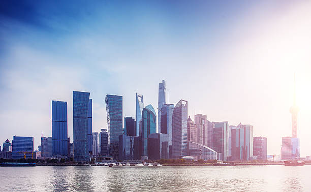 istock Shanghai skyline with modern urban skyscrapers 518246652