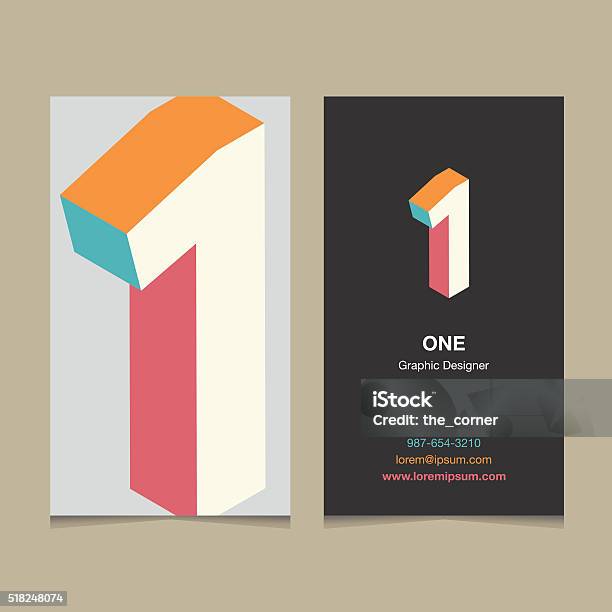 Number 1 Stock Illustration - Download Image Now - Number 1, Number, Three Dimensional