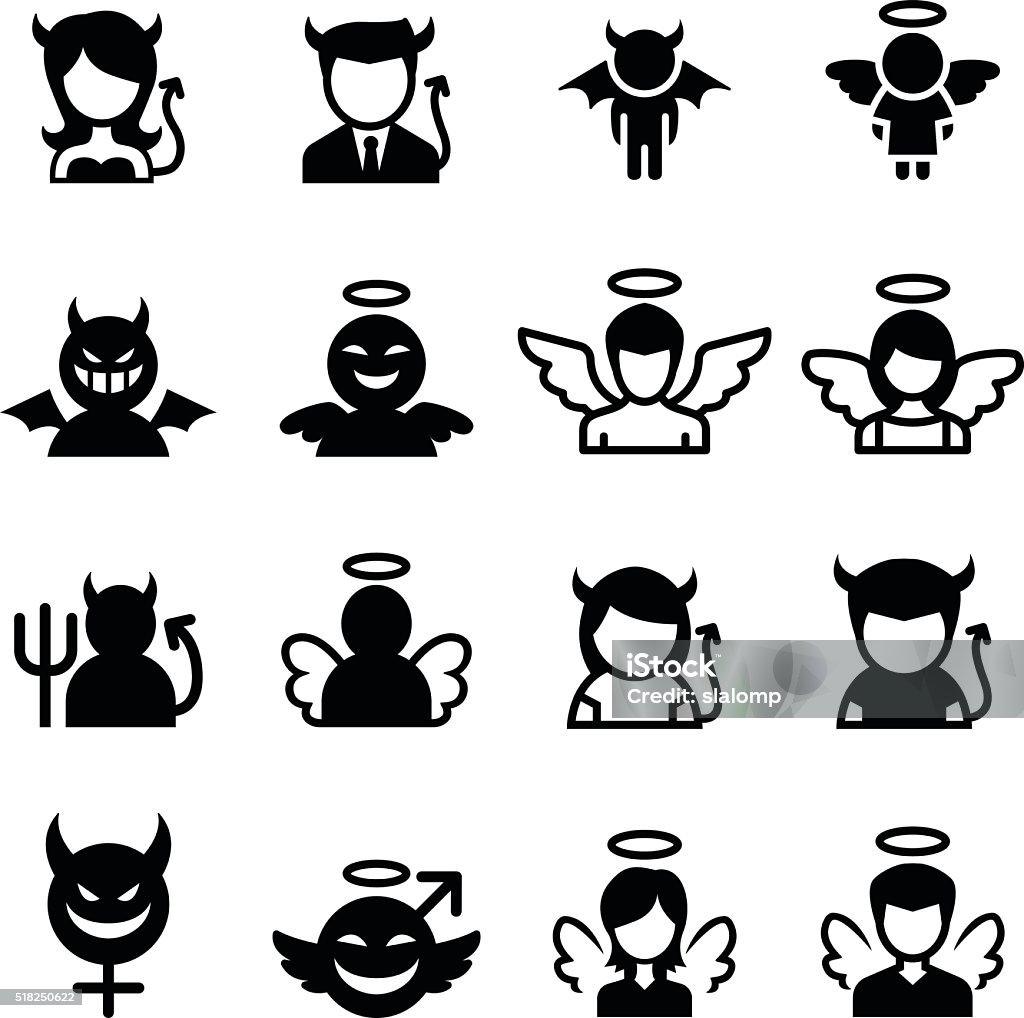 Devil & Angel icon Devil stock vector