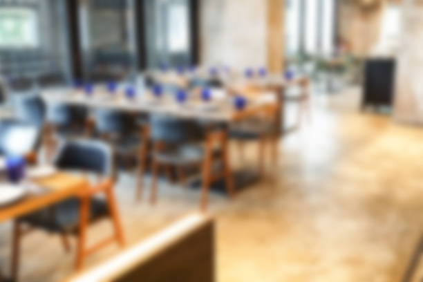 istock cafe coffee shop restaurant interior, blur and defocus 518255422