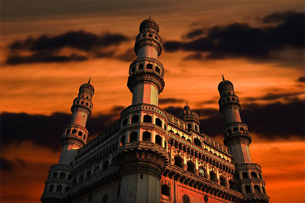 Charminar Charminar with dark Clouds in the background hyderabad india photos stock pictures, royalty-free photos & images
