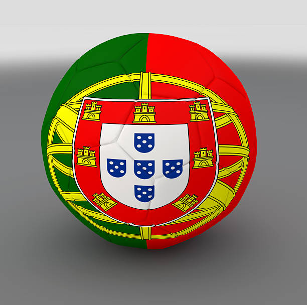 istock Portugal  national flag ball 518256400