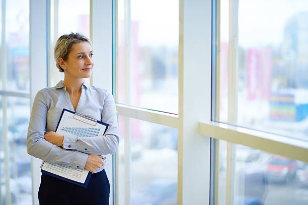 istock Pensive business lady 518256422