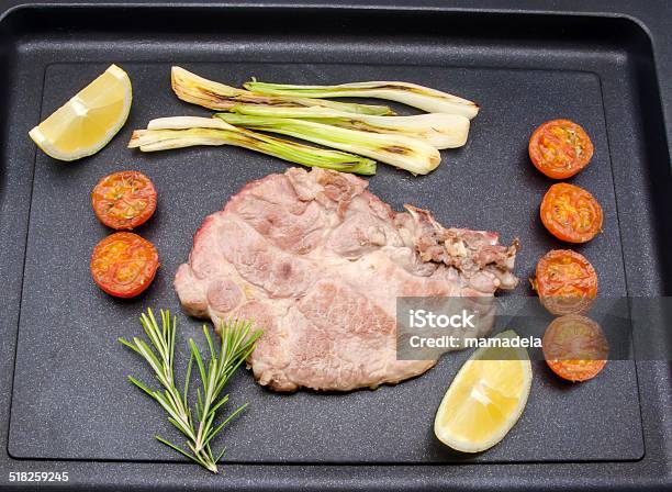 Pork Chop Stock Photo - Download Image Now - Appetizer, Chive, Cooking