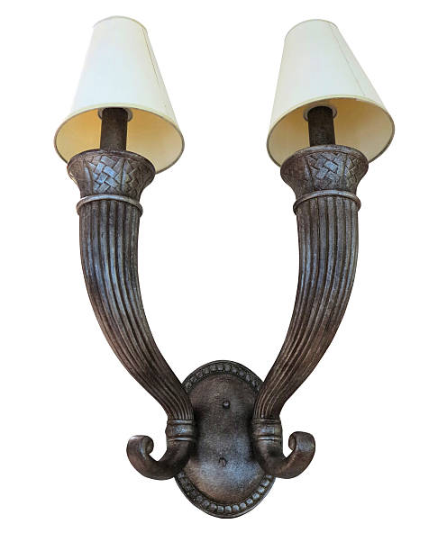 istock Vintage wall lamp sconces isolated on white 518259497
