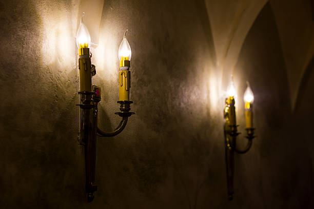 vintage lamp on wall , home decoration