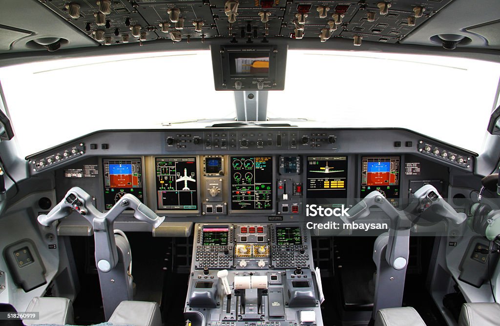 Flugzeug-Cockpit - Lizenzfrei Anleitung - Konzepte Stock-Foto