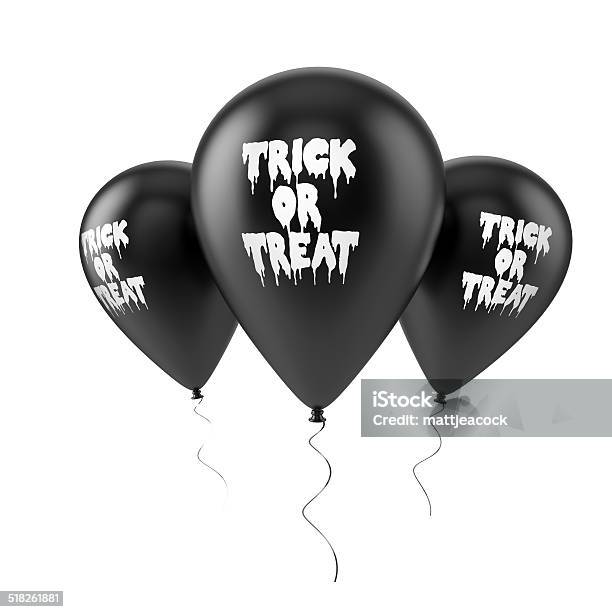 Trick Or Treat Balloons Stock Photo - Download Image Now - Autumn, Balloon, Black Color