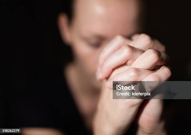 Woman Praying Stock Photo - Download Image Now - Praying, Privacy, Individuality
