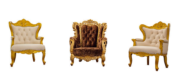 istock Old vintage leather classic armchair isolated on white 518271662
