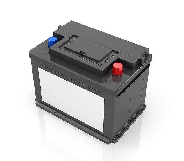 istock Automobile Batteries isolated on white background. 3D image. 518272916