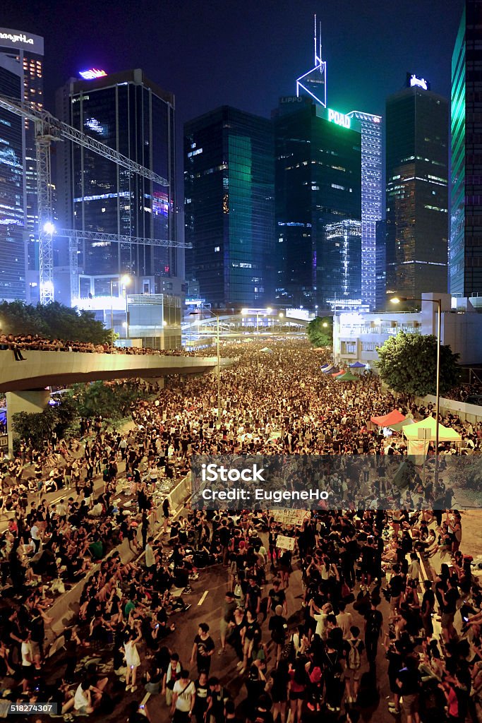 Occupy Central Hong Kong 2014 Artist Occupy Central protests in Hong Kong during Sept/Oct 2014. Protest Stock Photo