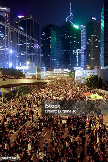 Occupy Central Hong Kong 2014 Artist Stock Photo - Download Image Now - Protest, Crowd of People, Hong Kong
