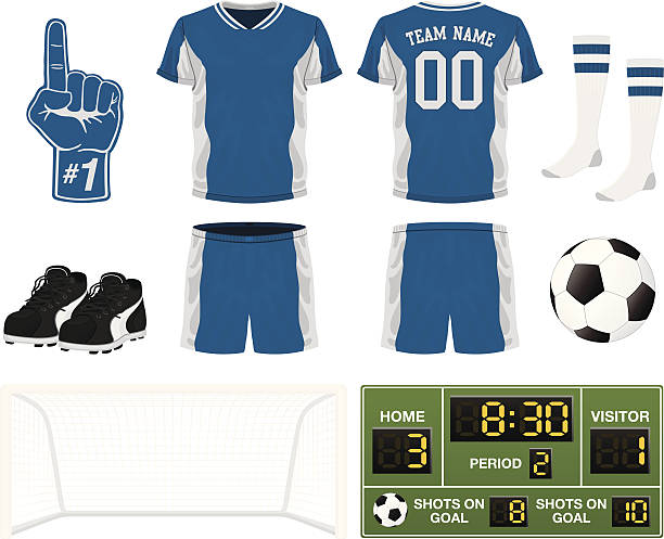 Soccer Uniform Soccer Uniform football socks stock illustrations