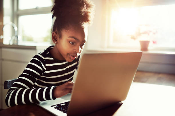 istock African-American School Girl Using her Laptop 518275062