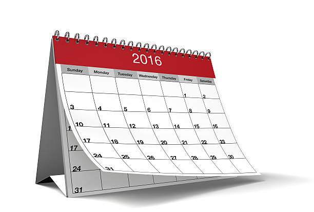 istock Red 2016 Calendar on Isolated White Background with Drop Shadow 518275904
