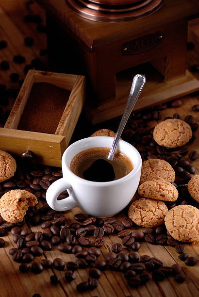 istock Italian espresso coffee and amaretti 518276547