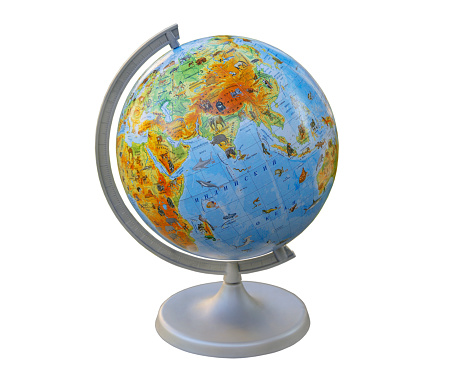 •.Globe, a replica of the earth to study in schools, colleges and travel