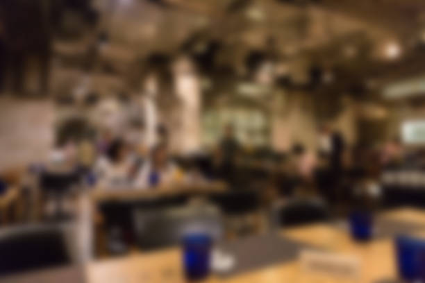 istock cafe coffee shop restaurant interior, blur and defocus 518279064