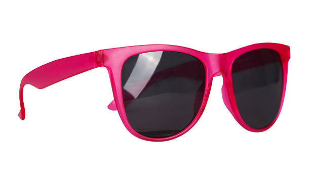 istock Pink sunglasses isolated on white 518279428
