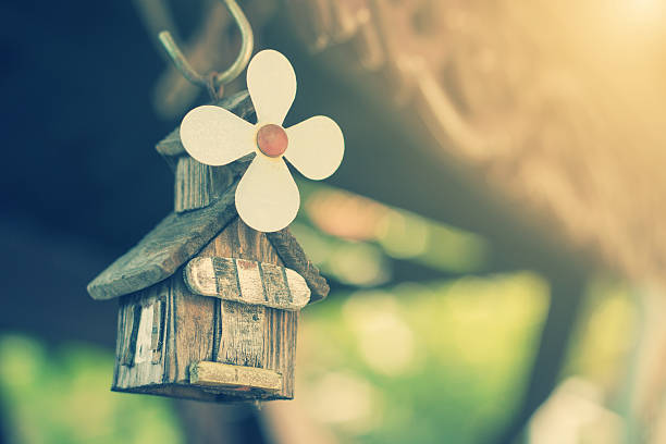 Small house in garden vintage