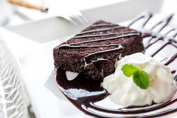 istock Brownies and whipped cream 518283894