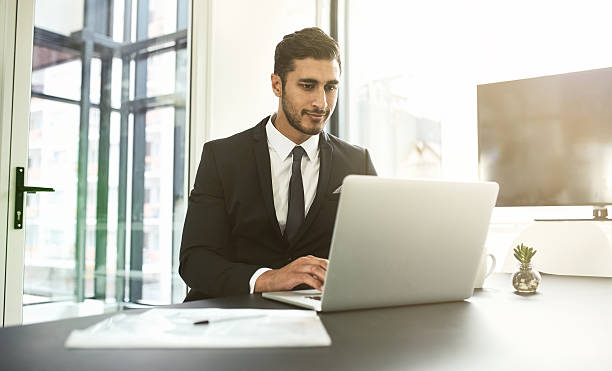 istock Using technology for the betterment of his business 518285436