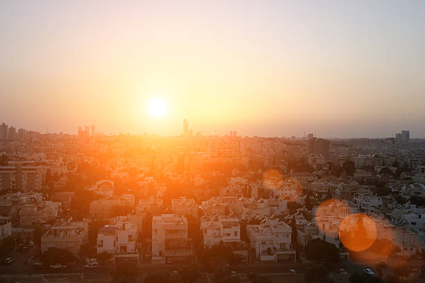 istock Sunset over big city 518285782