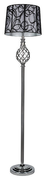 istock 3D VIEW OF CHROME STANDING LAMP / FLOOR LAMP 518285980
