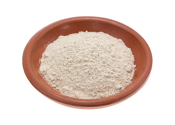 istock Brown gravy dry mix in bowl on white background 518286554