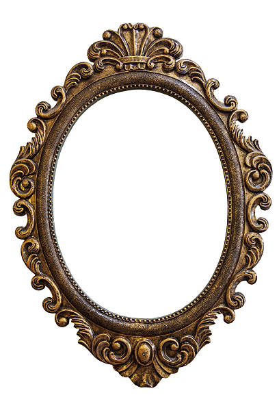 Vintage Frame Golden Vintage Style Frame Isolated On White Background antique stock pictures, royalty-free photos & images