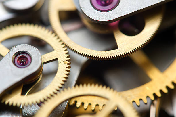 istock Background with metal cogwheels a clockwork. Conceptual photo 518294131