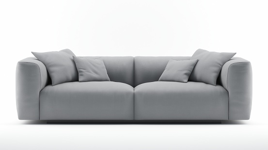 Cgi Grey Sofa isolated on white