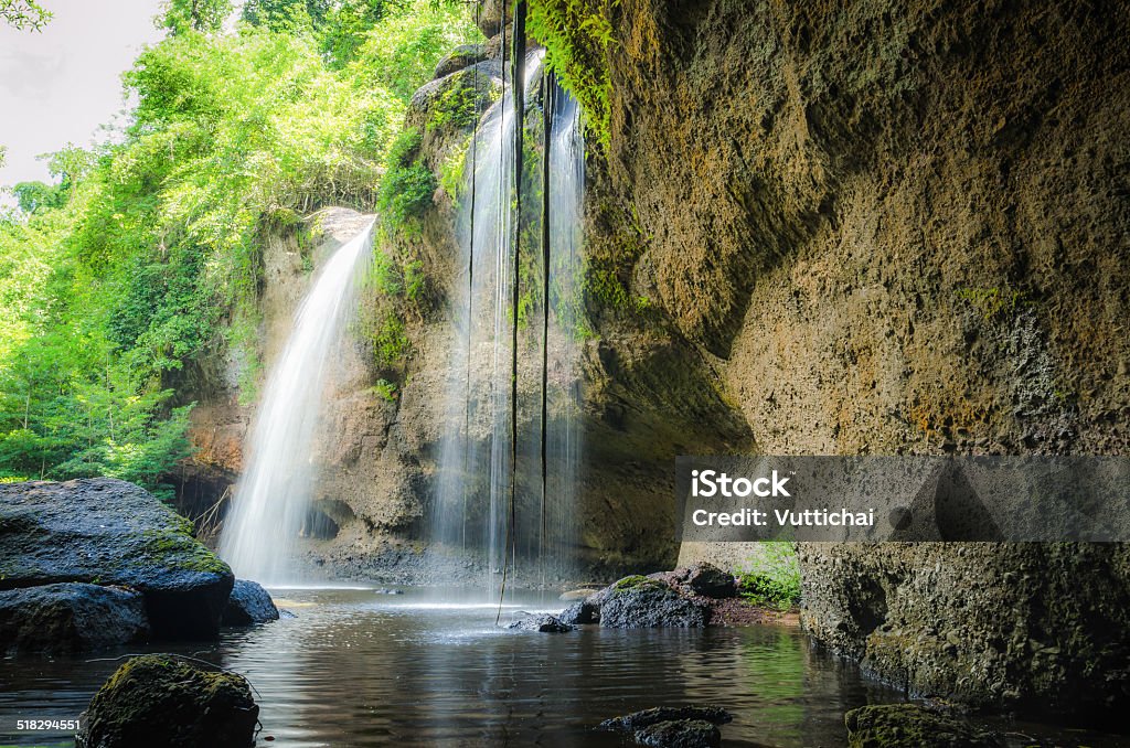 Waterfall Waterfall in national Park in Thailand Beauty In Nature Stock Photo