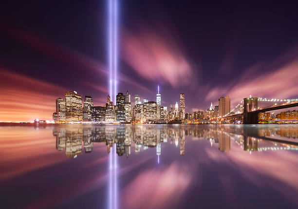9-11 Tribute lights,Manhattan New York