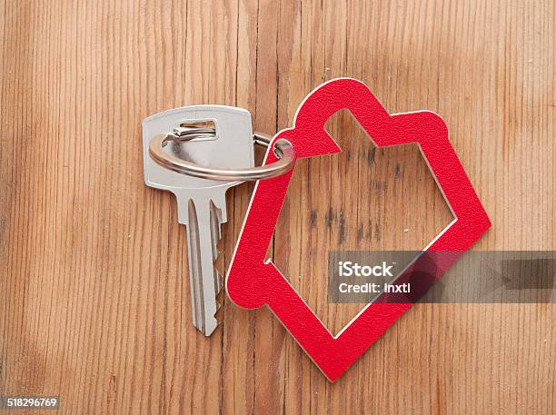 Symbol Of The House With Silver Key Stock Photo - Download Image Now - Apartment, Financial Loan, Home Ownership