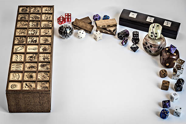 Senet and dices stock photo