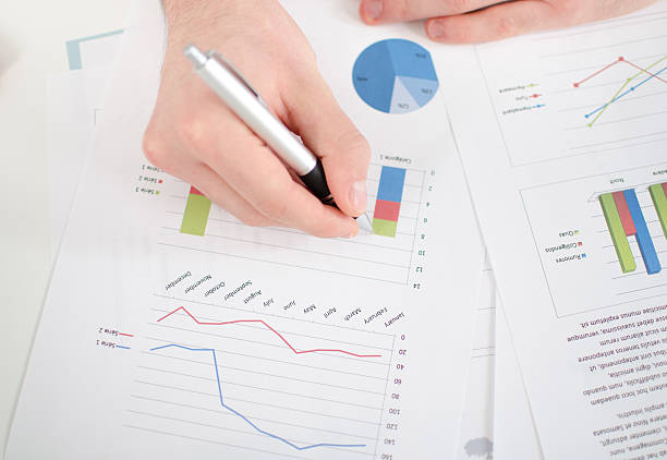 istock Analysis of business graphs 518297673