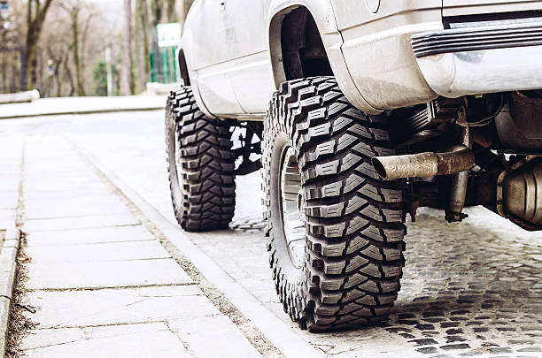 istock Donk car with a suspension lift 518306570
