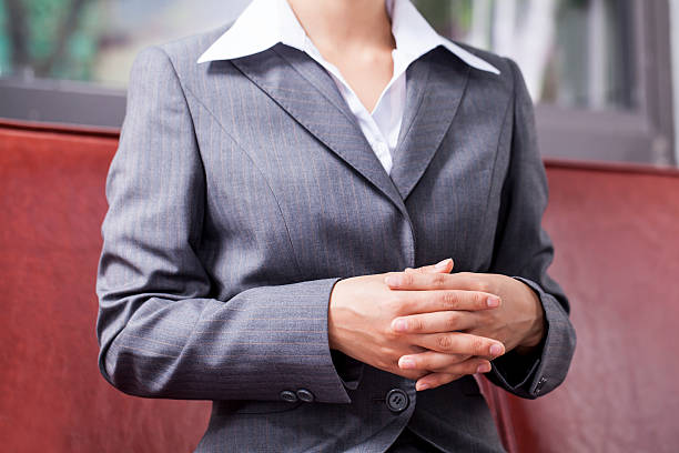 istock Businesswoman Hands Folded 518306779
