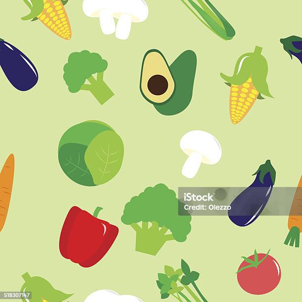 Vector Seamless Background Of Vegetables Healthy Lifestyle Healthy Food Stock Illustration - Download Image Now