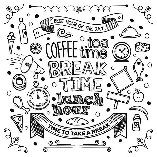 Vector illustration of Break Time
