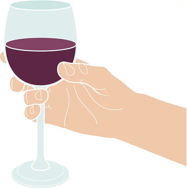 Vector illustration of Glass of wine