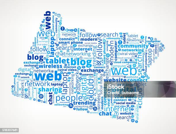 Oregon On Modern Communication And Technology Word Cloud Stock Illustration - Download Image Now